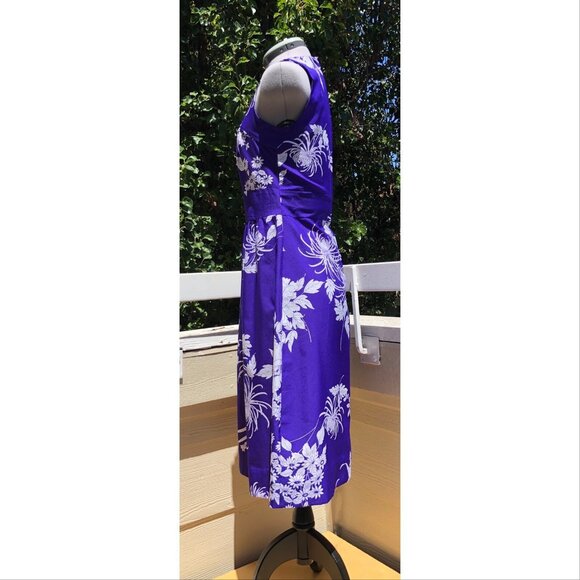 VTG 60s Paradise Hawaii Purple Floral Dress Tropical Size S Retro Coconutgirl - Picture 2 of 7